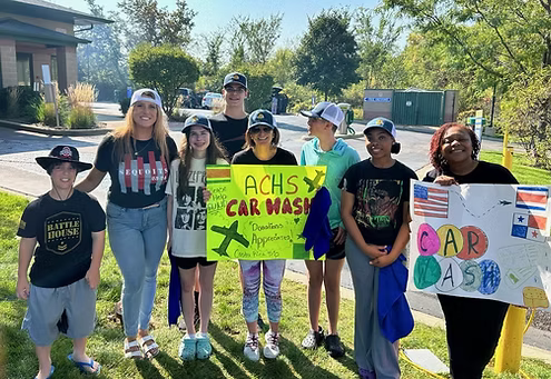 Club members fundraising